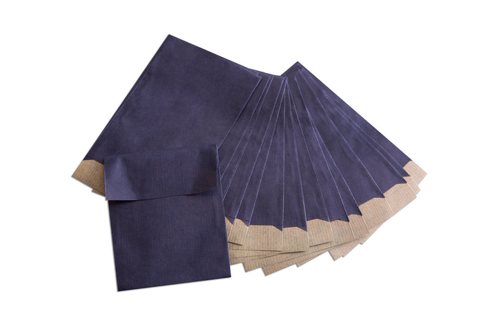 25 Stück kleine dunkel-blaue Papiertüten Geschenktüten Mini-Tüte 9,5 x 14 cm + 2 cm Lasche Papier-Flachbeutel Verpackung give-away Kinder-Tüte Gastgeschenk give-away Geschenke verpacken