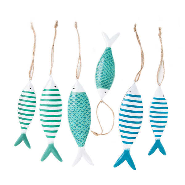 10 weiße maritime Fische in 10 cm - zum Streuen bei Hochzeiten Geburtstag