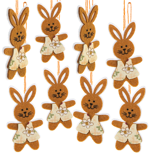 Großes Osterdeko Streuteile Set: 72 Osterhasen 2,5 - 7 cm - Deko Ostern zum Basteln & Dekorieren
