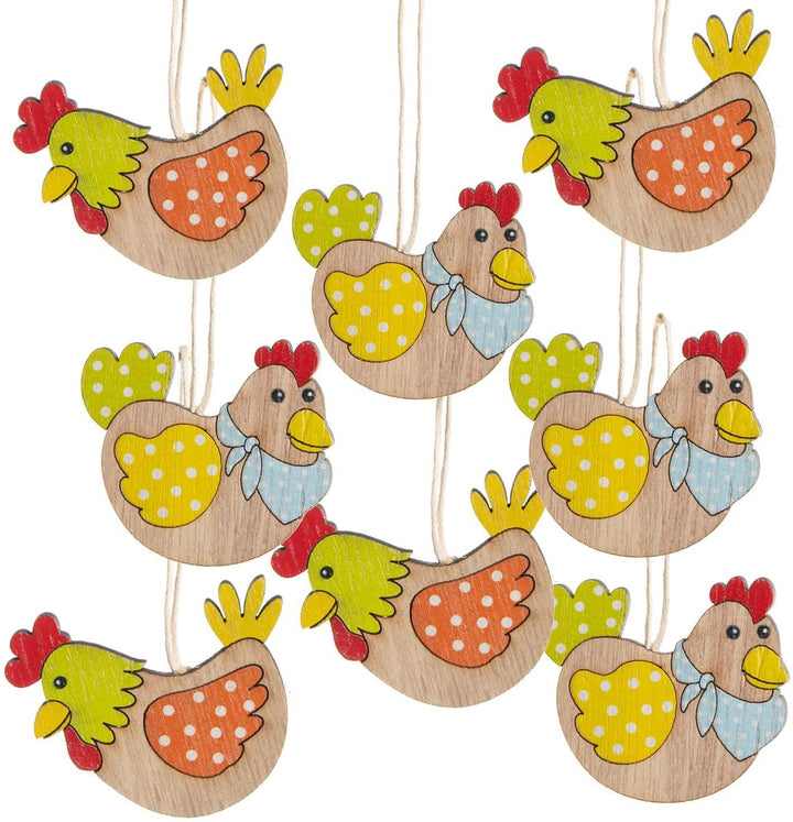 5 Osterkarten mit Textanhänger"Frohe Ostern" - pastellfarben
