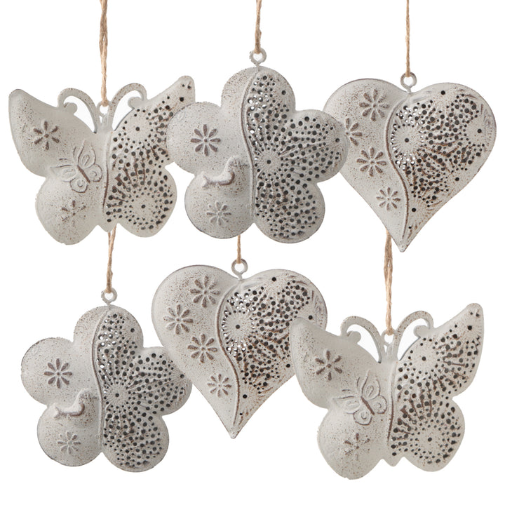 Logbuch-Verlag 3 Metall Vögel zum Aufhängen Frühlingsdekoration Metallanhänger Frühling Ostern 13,5 cm Gold grün weiß