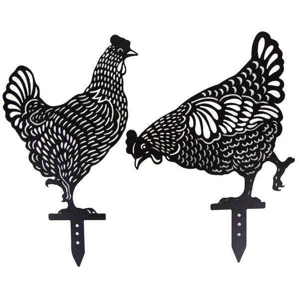 2 rostige Vögel Metall Anhänger Frühling Dekoration braun Vintage 18 x 8,5 cm