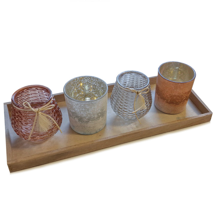 Kleine Tischkrippe 8 cm - Weihnachtskrippe Heilige Familie weiß Gold