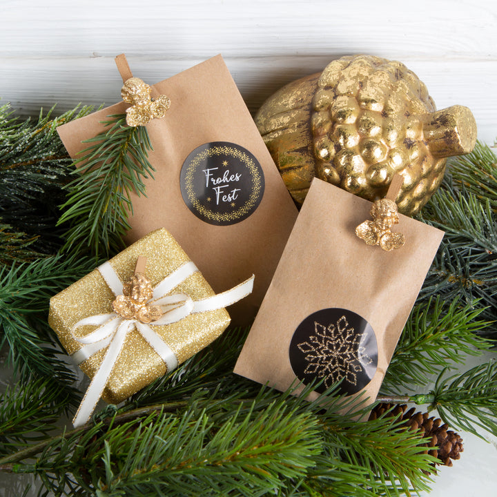 1-24 Zahlen Sticker zum Adventskalender basteln: Aufkleber + Holzklammern Holz Scheibe 4 cm Aufkleben beige grün