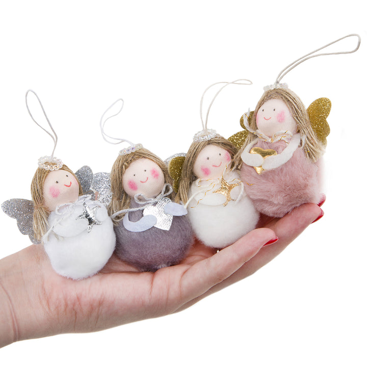 Logbuch-Verlag 5 Weihnachtsanhänger Rentier Santa Nikolaus Anhänger mit Schnur Christbaum Weihnachtsbaum Baumschmuck Weihnachtsmann Geweih Weihnachtsmütze