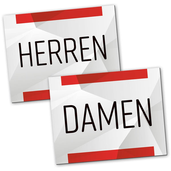 WC-Schild Toiletten-Schild schwarz weiß Tafelkreide-Look Türschild Badezimmer 14 x 14 cm inkl. Klebepunkte
