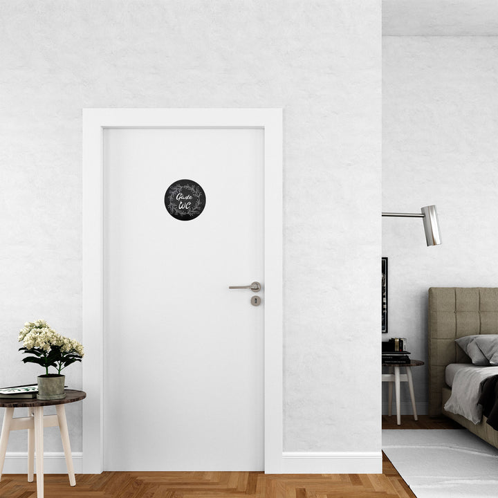 Badezimmer Türschild grün weiß floral Set „Herren“ + „Damen“