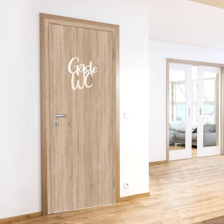 Holzschild WELLNESSOASE schwarz 25 cm - Tür Wand Schild