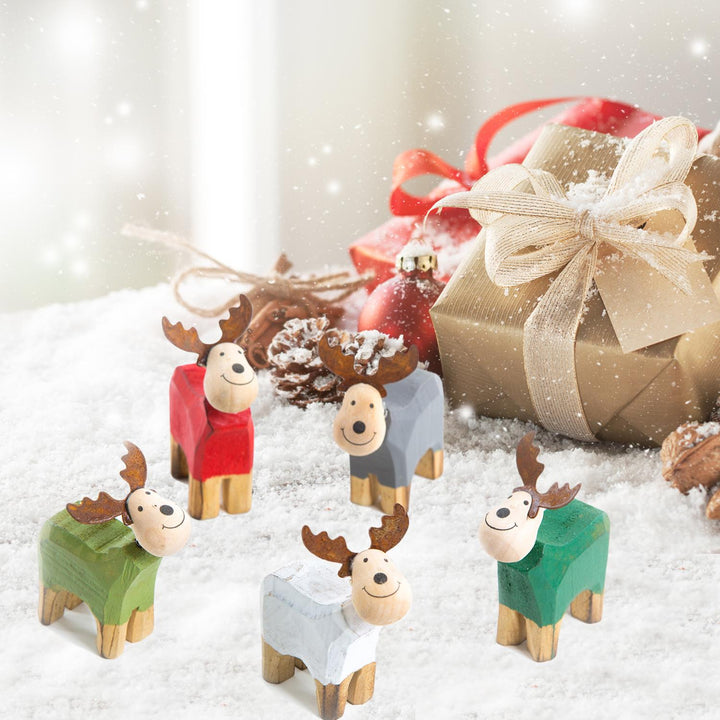 4 Weihnachtskarten MIT KUVERT DIN A6 verschiedene Motive grün grau Shabby Chic