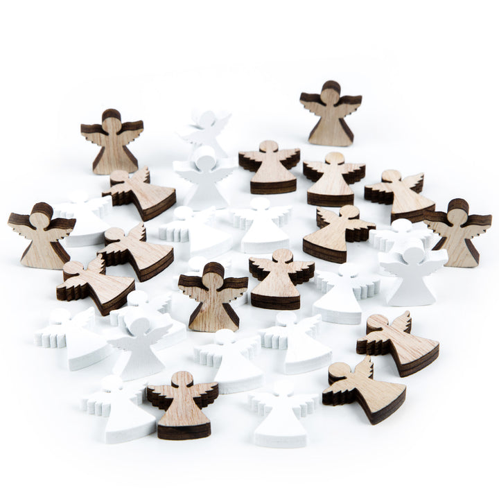10 Mini Wichtel Figuren 4 cm - Weihnachtswichtel grau weiß glitzernd