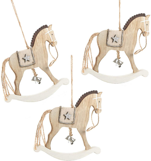 6 Weihnachtsdeko Anhänger grau Silber glitzernd Stern + Herz + Baum