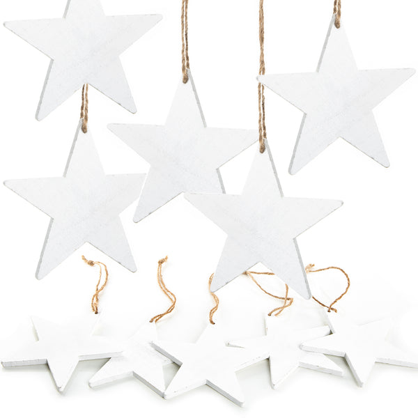 18 Weihnachtsanhänger in schwarz, Gold & weiß - 5 cm aus Metall