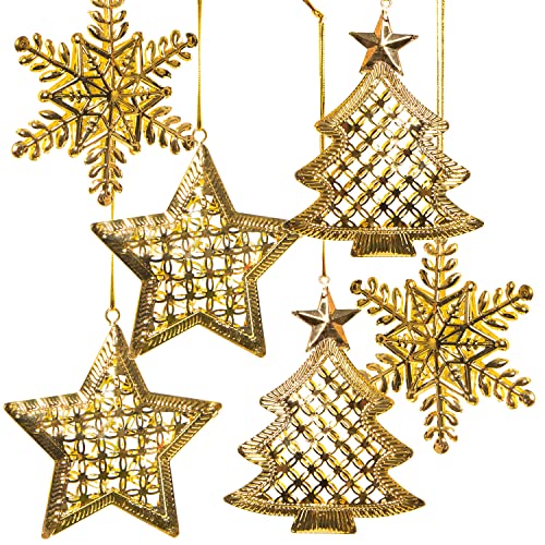 Logbuch-Verlag 12 kleine Schutzengel Anhänger aus Holz mit Sternchen - Engel Weihnachtsanhänger Weihnachtsengel Natur 5 cm