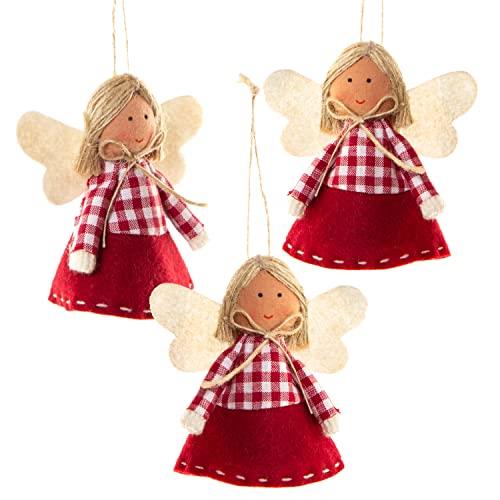 6 Engel Deko Klammern - Weihnachtsklammer Verschlussklammer 3,5 cm