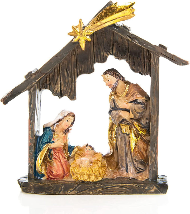 Dekofigur DREI Affen gold glänzend - Tierfigur 11 cm