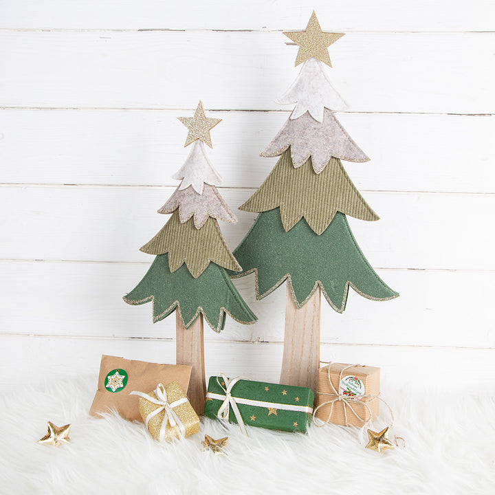 Logbuch-Verlag 96 Joyeux Noël Aufkleber beige rot grün - Weihnachtsaufkleber französisch rund Ø 4 cm