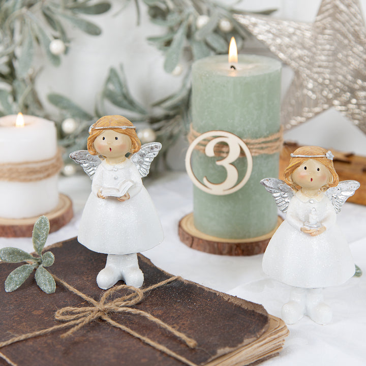 12 Mini Weihnachtsmänner mit Stern Nikolaus Miniatur Weihnachten 3 cm