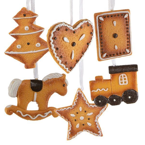 Weihnachtsdeko Set 48 Rentier Streuteile Holz braun Gold