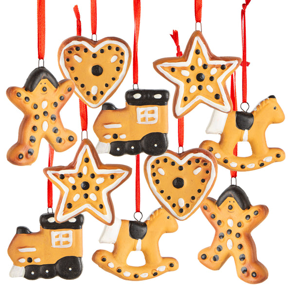 6 Honeycomb Weihnachtsanhänger - dunkelrote Papier Weihnachtskugeln 4 cm