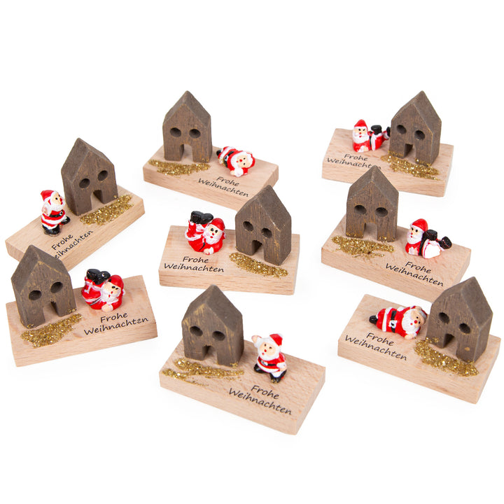 25 bunte Weihnachtsaufkleber mit Igel - zum Beschriften 7,4 x 5,2 cm