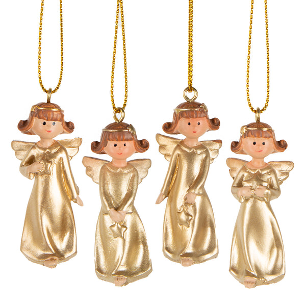 4 Weihnachtsmann Figuren - Nikolaus Dekofigur 5 cm Weihnachtsdekoration