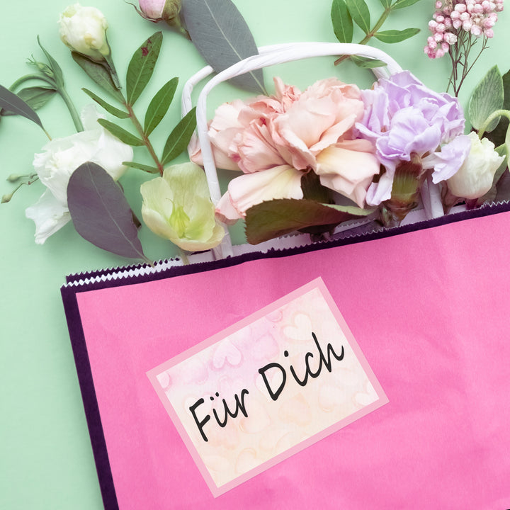 100 braune Weihnachtstüten mit Fenster und Pergamineinlage 7 x 4 x 20,5 cm und 100 Weihnachts-Aufkleber Sticker "Frohe Weihnachten" mit Stroh-Schmuck zum Verpacken von Gebäck Pralinen Tee und kleinen Geschenken