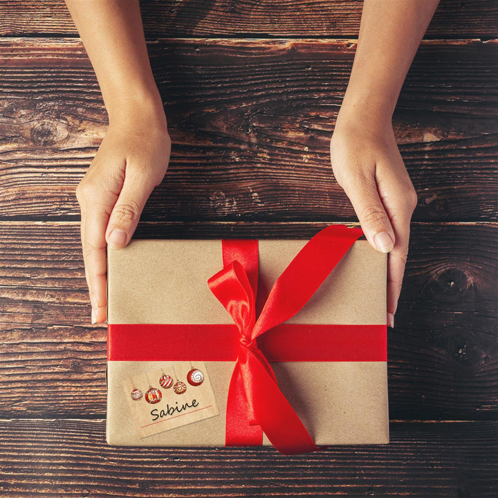 25 Weihnachtsaufkleber zum Beschriften Namensaufkleber Weihnachtsgeschenke