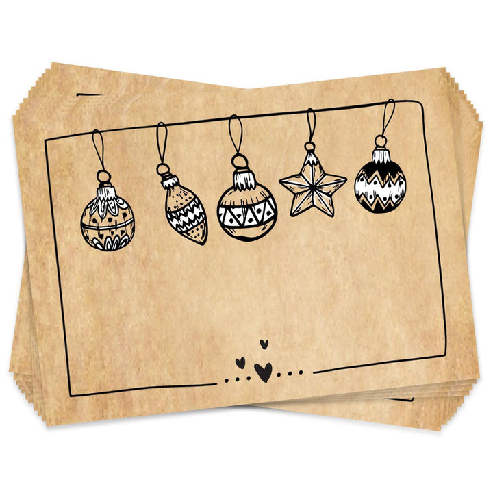 Logbuch-Verlag Set 9 Holz Sterne Anhänger mit Schnur zum Aufhängen 9 cm braun schwarz gold Weihnachtsanhänger 7 cm Holzsterne Weihnachten Dekoration Baum
