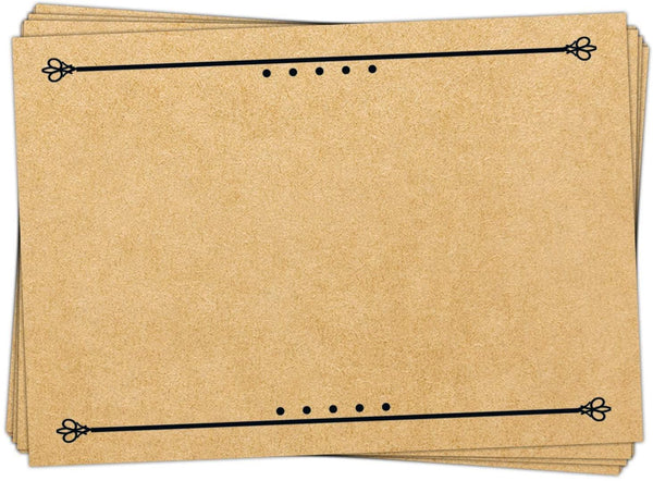 25 neutrale Aufkleber zum Beschriften in Kraftpapier-Optik
