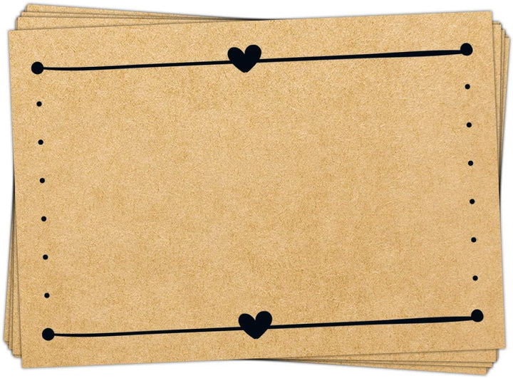 25 Geschenkaufkleber in Kraftpapier-Optik 7,4 x 5,2 cm - zum Beschriften