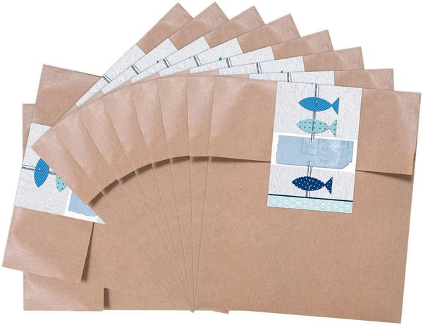 10 kleine braune Papiertüten Tütchen 13 x 18 + 2 cm Lasche mit Aufkleber NUR FÜR DICH in Pastell-Farben rosa mint-grün hell-blau weiß Geschenktüten Verpackung für Gastgeschenke give-away