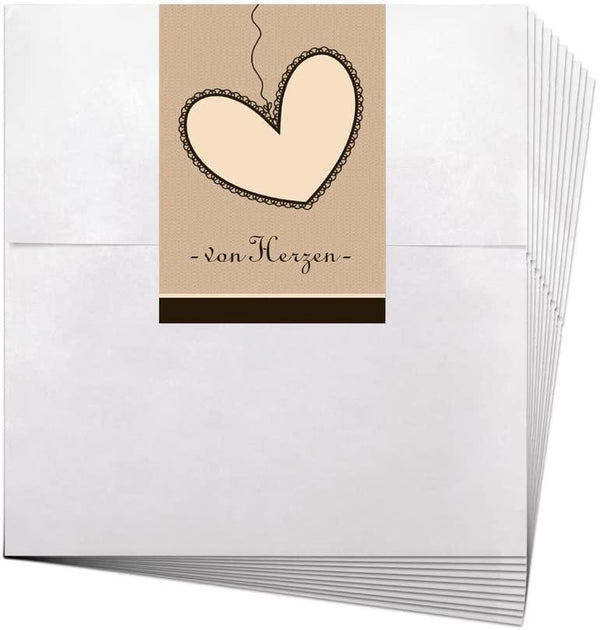 Weiße Geschenktüten 13 x 18 cm + Lasche & Aufkleber – Neutral für Hochzeit, Geburtstag & Give-Aways