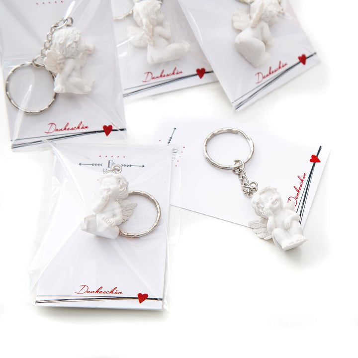 Kleine Geschenke - weiße Schutzengel mit Karte Ein kleines Dankeschön - Foto 1