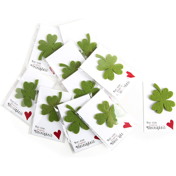 Grüne Glückskleeblätter & Nur eine klitzekleine Kleinigkeit Kärtchen - kleine give aways - Foto 1