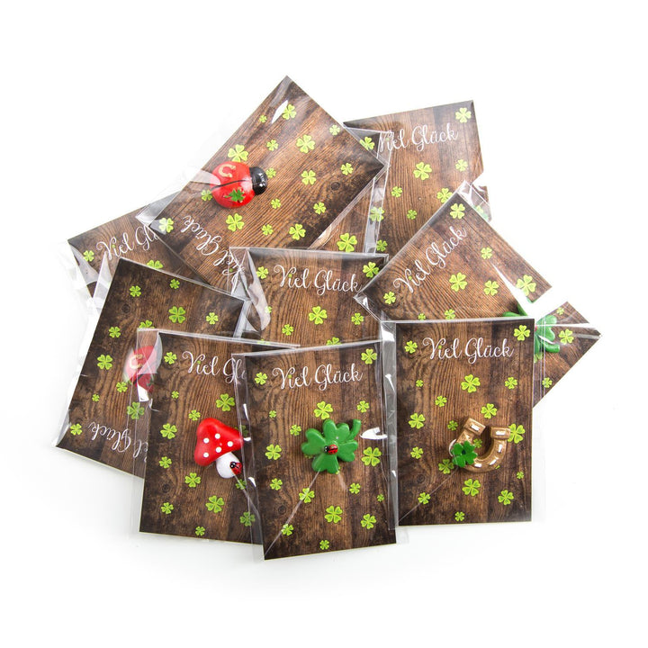 Gastgeschenke - rustikale Viel Glück Karten + verschiedene Glücksbringer - Foto 2