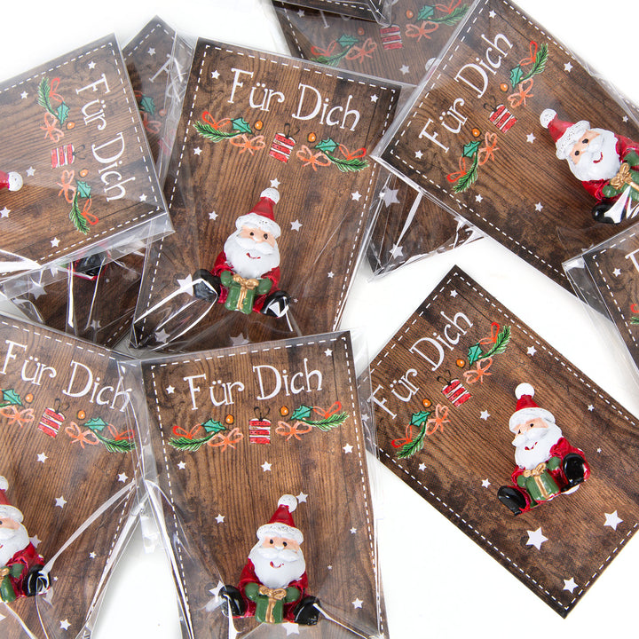 Logbuch-Verlag 5 goldene Hufeisen + Karte - Glücksbringer Glückssymbol kleines Geschenk fertig verpackt Give-Away Hochzeit Silvester Geburtstag