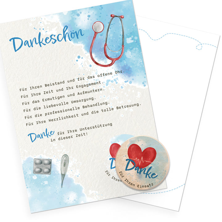 Wichtelgeschenk Karte "Du bist mir wichtelig" mit Glückstaler