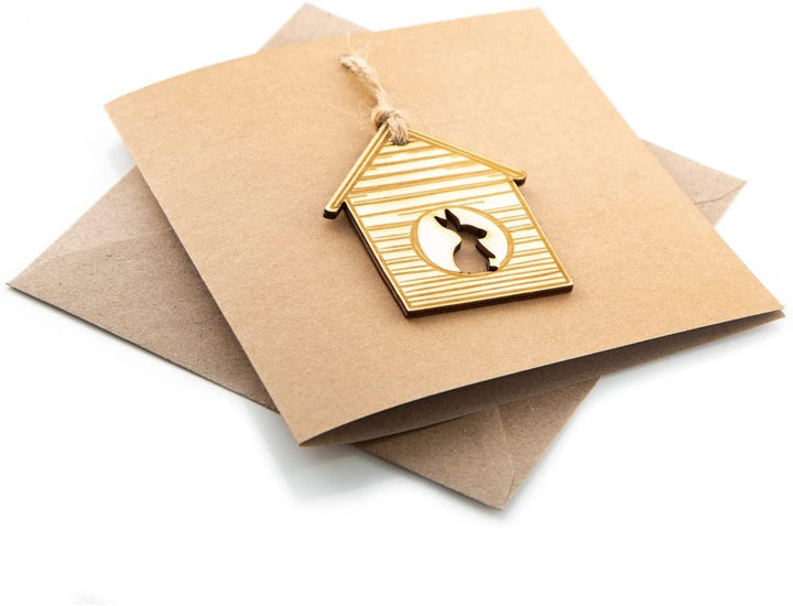 Osterkarten Set - 3 Kraftpapier Karten Ostern mit Umschlag + Osterdeko