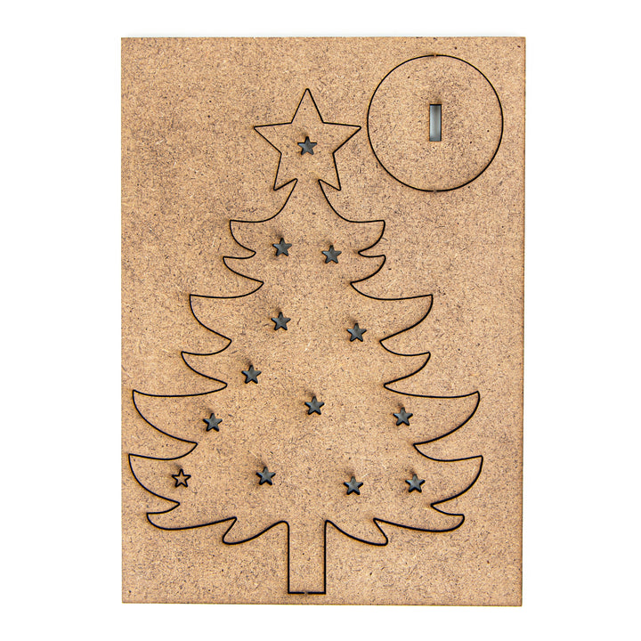 Logbuch-Verlag 10 Weihnachtskarten rot braun mit Rentieren - innen leer z. Beschriften & Bedrucken - mit Kuverts & Adventskranz Miniatur aus Holz