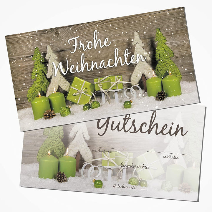 10 Stück grau weiße Geschenk GUTSCHEINE Geschenkgutschein MIT HERZEN rot karierte Schleife Kunden-Gutschein hochwertige Foto-Karten MIT KUVERT Kosmetik Liebe Hochzeit Weihnachten
