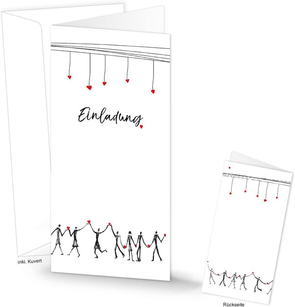 5 Stück Weihnachtskarten Klappkarten mit Umschlag DIN lang rot beige braun natur grün FROHE WEIHNACHTEN 10,5 x 21 cm geklappt - geschäftliche + private Weihnachtspost MIT KUVERT