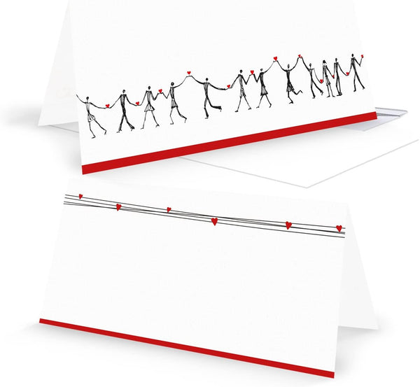 Logbuch-Verlag 6 kleine Wichtel Geschenke Verpackung Geschenktüten 9 x 15 x 3,5 cm mit Weihnachtsanhänger Wichtelfigur in rot weiß grau Silber Kinder Kunden Gäste Kollegen
