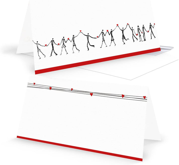Logbuch-Verlag 6 kleine Wichtel Geschenke Verpackung Geschenktüten 9 x 15 x 3,5 cm mit Weihnachtsanhänger Wichtelfigur in rot weiß grau Silber Kinder Kunden Gäste Kollegen