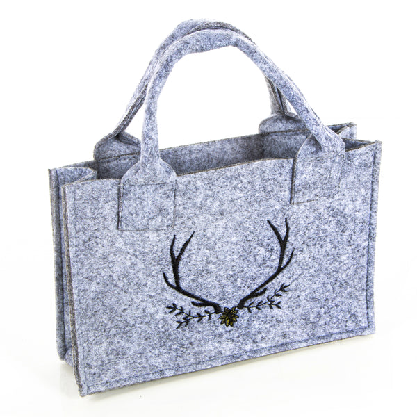 Geschenktasche rot mit Henkel Filztasche 14x21x6cm