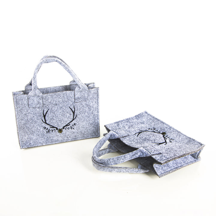 Geschenktasche rot mit Henkel Filztasche 14x21x6cm