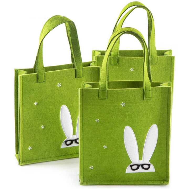 3 grüne Osternest Verpackungen aus Filz 20 x 18 x 5,5 cm - Foto 1