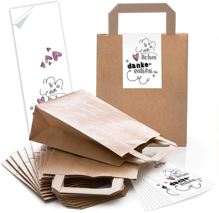 100 rot weiß gepunktete Papiertüten HEILIGER NIKOLAUS Geschenk-tüten Weihnachtstüten Boden 18 x 8 x 22 cm kleine Papiertaschen + Aufkleber rot weiß Verpackung Weihnachten rot weiß beige