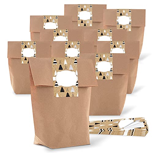 10 Gläserdeckchen mit Weihnachtsmotiv Schneeflocken schwarz gold