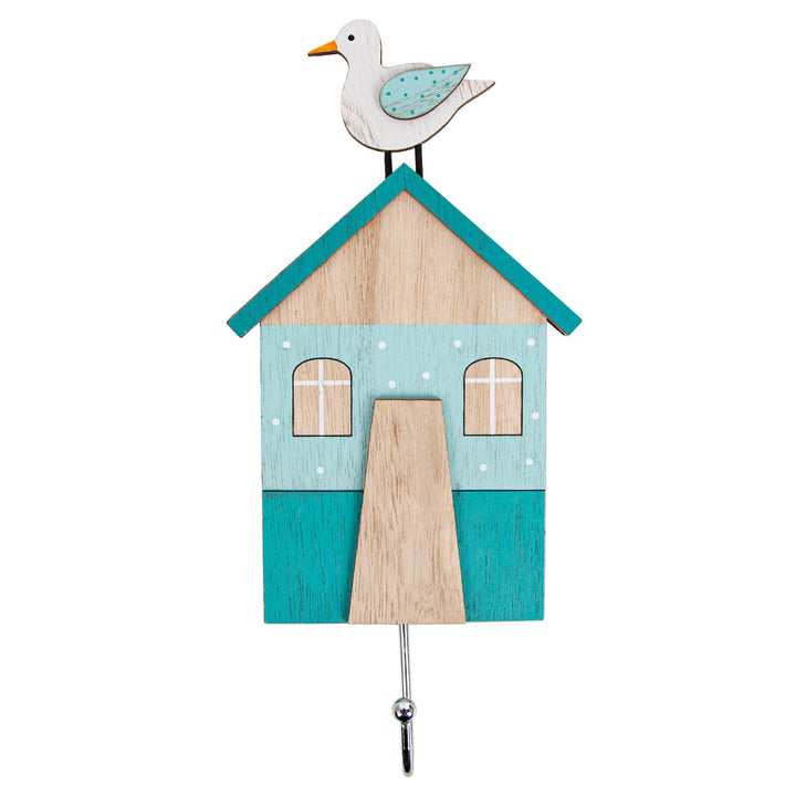 Logbuch-Verlag 2 Türkranze aus Metall mit Vögel beige weiß Fensterdekoration Herz Sommer Frühling Deko 14 cm