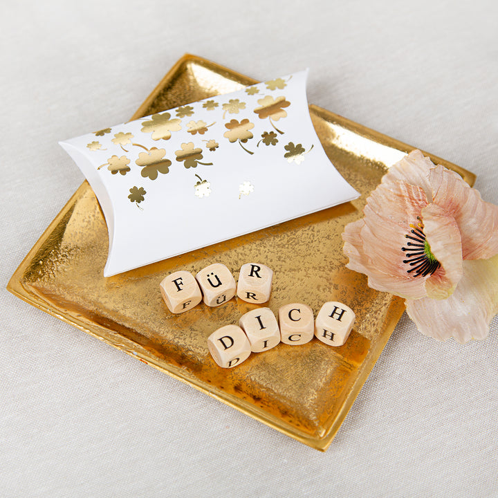 Schön, dass es dich gibt Buch zum Selberschreiben Freundebuch 15 x 15 cm schwarz gold